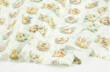 Baby Duck Patterned Organic 40s Fabric made in Korea by the Yard 36" by 55" or 90cm x 140cm