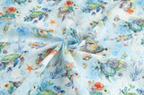 Baby Sea Turtle Patterned Organic 40s Fabric made in Korea by the Yard 36" by 55" or 90cm x 140cm