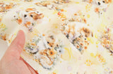 Baby Dog Puppy Patterned Organic 40s Fabric made in Korea by the Yard 36" by 55" or 90cm x 140cm