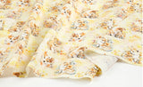 Baby Dog Puppy Patterned Organic 40s Fabric made in Korea by the Yard 36" by 55" or 90cm x 140cm