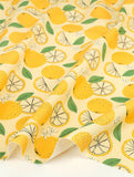 Fruits Orange Mandarin Dekopon Patterned Fabric made in Korea by the Half Yard