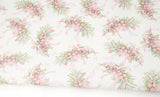 Mistletoe Flower Cotton Linen Patterned OEKO-TEX Fabric made in Korea, Half Yard 45cm x 135cm or 18"x 53"