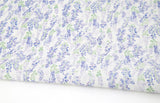 Lavender Flower Cotton Linen Patterned OEKO-TEX Fabric made in Korea, Half Yard 45cm x 135cm or 18"x 53"