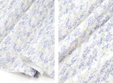 Lavender Flower Cotton Linen Patterned OEKO-TEX Fabric made in Korea, Half Yard 45cm x 135cm or 18"x 53"