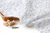 Lavender Flower Cotton Linen Patterned OEKO-TEX Fabric made in Korea, Half Yard 45cm x 135cm or 18"x 53"