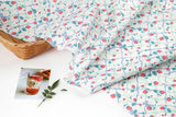 Ribbon Strawberry Trellis Patterned Fabric DTP printed in Korea by the Half Yard