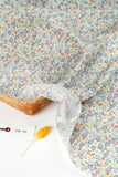 Sweetie Viola Flower Garden Patterned Eco Friendly Mulberry Pulp Rayon Fabric made in Korea by the Yard