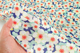 Peach Blossom Flower Patterned Eco Friendly Mulberry Pulp Rayon Fabric made in Korea by the Yard