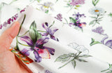Summer Season Flower Patterned Eco Friendly Mulberry Pulp Rayon Fabric made in Korea by the Yard