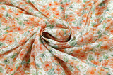 Apricot Flower Patterned Eco Friendly Mulberry Pulp Rayon Fabric made in Korea by the Yard
