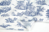 Vintage Toiled de Jouy Blois Shateauw Patterned Eco Friendly Mulberry Pulp Rayon Fabric made in Korea by the Yard