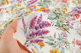 Peach of Flower Big Floral Patterned Eco Friendly Mulberry Pulp Rayon Fabric made in Korea by the Yard