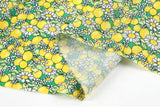 Dewspo Waterproof & Breathable Fabric Lemon Daisy made in Korea by the Yard