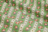 Retro Road of Rose Flower Patterned Fabric Cotton made in Korea by the Half Yard