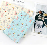 おもちゃのミニスウィーティーテディバニーダック柄生地、韓国製、半ヤード単位