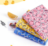 韓国製のかわいいゴム製のアヒル柄生地(半ヤード単位)