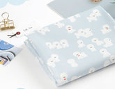 Dog Puppy Bichon Family Patterned Fabric made in Korea by the Half Yard