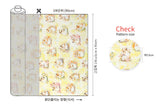 Watercolor Style Flower Hamster Patterned Fabric made in Korea by the Half Yard