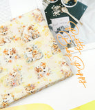 おもちゃのミニスウィーティーテディバニーダック柄生地、韓国製、半ヤード単位