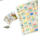 Avant Garde Tulip Flower Patterned Fabric made in Korea by the Half Yard