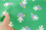 Star Light Pigeon Bird Patterned Fabric made in Korea by the Half Yard