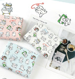 Cute Dog Puppy Maltese Day Patterned Fabric made in Korea by the Half Yard