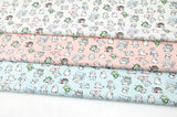 Cute Dog Puppy Maltese Day Patterned Fabric made in Korea by the Half Yard