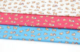 Cute Dog Puppy Shiba Day Patterned Fabric made in Korea by the Half Yard