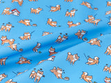 Cute Dog Puppy Shiba Day Patterned Fabric made in Korea by the Half Yard