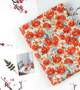 Plum Blossom Flower Patterned Fabric made in Korea by the Half Yard