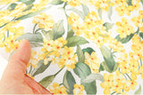 Spring Flower Winter Jasmin Patterned Fabric made in Korea by the Half Yard