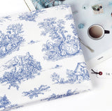 Vintage Antique Toile de Jouy Blois Patterned Fabric Cotton made in Korea by the Half Yard