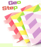 Geo Step Geometry Patchwork Patterned 20s Organic Fabric made in Korea by the Half Yard