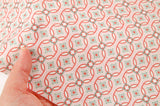 Korea Style Geometry Flower Patterned Fabric Cotton made in Korea by the Half Yard