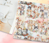 Little Kitty Baby Cat Patterned Fabric Cotton made in Korea by the Half Yard