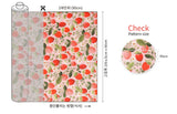 Embroidery Style Strawberry Patterned Fabric Cotton made in Korea by the Half Yard