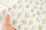 Flower Story Patterned Fabric Cotton made in Korea by the Half Yard