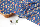 Sweet Popcorn Patterned Fabric Cotton made in Korea by the Half Yard