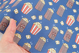 Sweet Popcorn Patterned Fabric Cotton made in Korea by the Half Yard