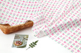 Flower Fruit Apple Cherry Patterned Fabric Cotton made in Korea by the Half Yard