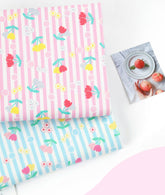 Bubble Tulip on Stripe Patterned Fabric Cotton made in Korea by the Half Yard