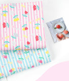 Bubble Tulip on Stripe Patterned Fabric Cotton made in Korea by the Half Yard