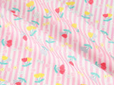 Bubble Tulip on Stripe Patterned Fabric Cotton made in Korea by the Half Yard