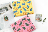 Fish & Cat Kitten Patterned Fabric Cotton made in Korea by the Half Yard