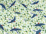 Lucky Swallow Bird Patterned Fabric Cotton made in Korea by the Half Yard