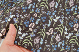 Night Floral Patterned Fabric Cotton made in Korea by the Half Yard