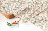 Coco Blanc Flower Patterned Fabric Cotton made in Korea by the Half Yard