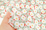 Coco Blanc Flower Patterned Fabric Cotton made in Korea by the Half Yard