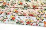 Butterfly Flower Garden Patterned Fabric Cotton made in Korea by the Half Yard