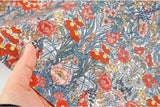 Red Flower Garden Fabric Digital Textile Printing printed in Korea by the Half Yard